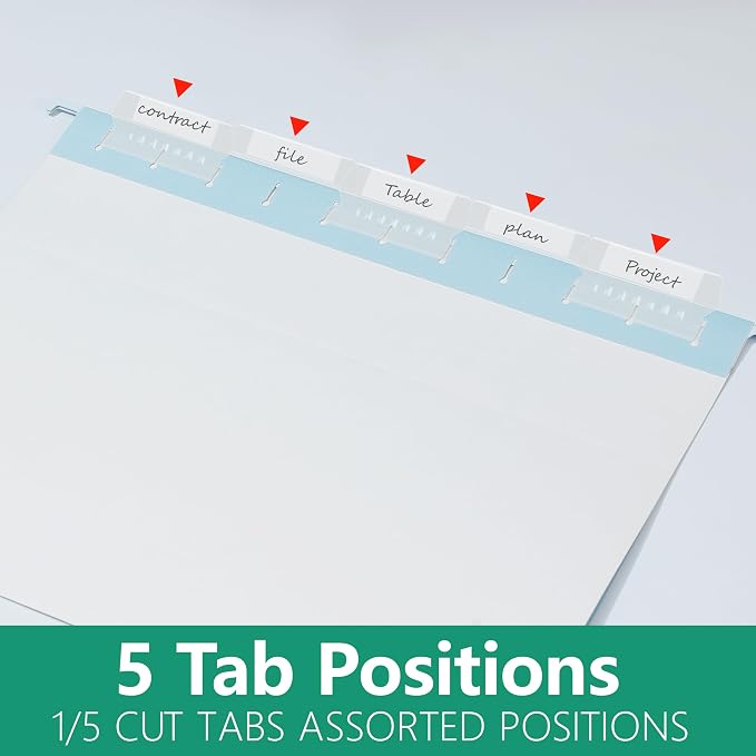 High Capacity Blue Hanging File Folders, Pastel Colors, Heavy Duty - Image 3