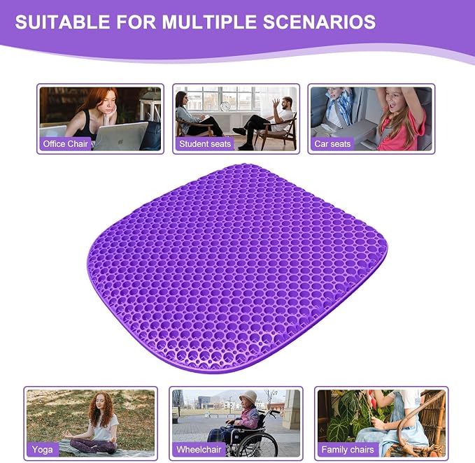 Large Gel Seat Cushion for Long Sitting - Image 8