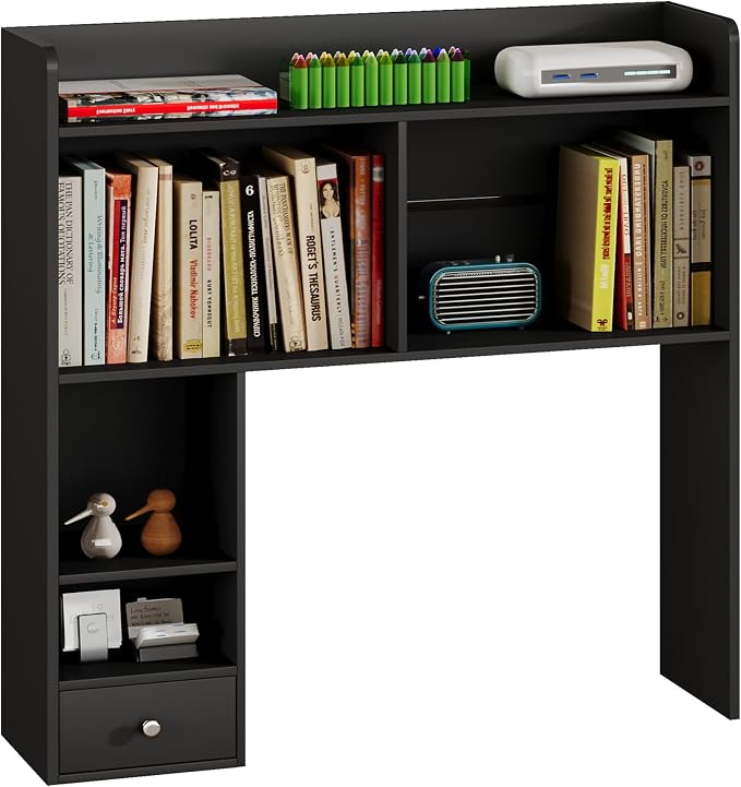 ChooChoo Desktop Bookshelf, 36.4" Tall Countertop Desk Hutch - Image 7