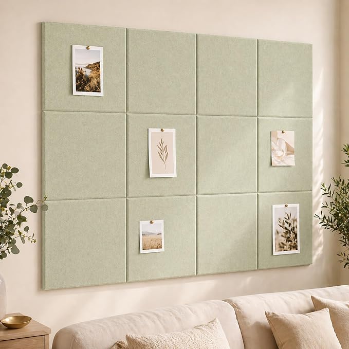 Felt Bulletin Board Tiles, Cork Board Alternative, 48 x 36 in | 0.35 in modular by CreateYourIdealSpace