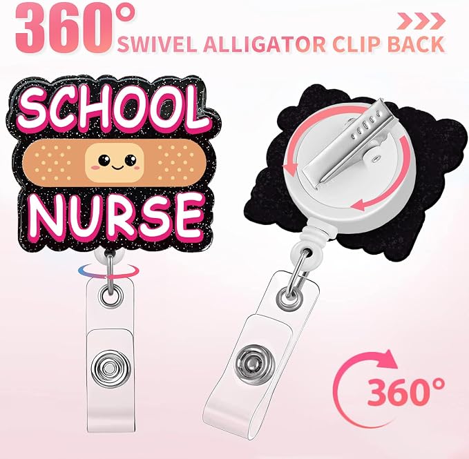 Aoryalps School Nurse Retractable Badge Reel Holder Retractable - Image 4