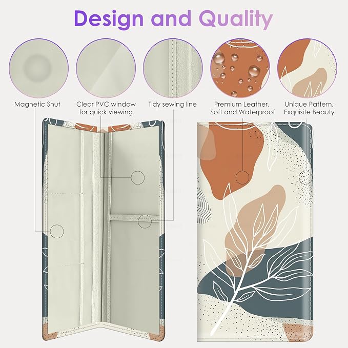 Car Registration and Insurance Holder，Colour Patterns Men Women Car License - Image 6