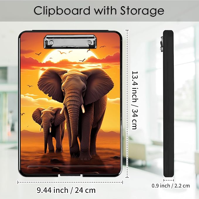Clipboard with Storage, Office Supplies Nursing Clipboards Folder with Pen - Image 2