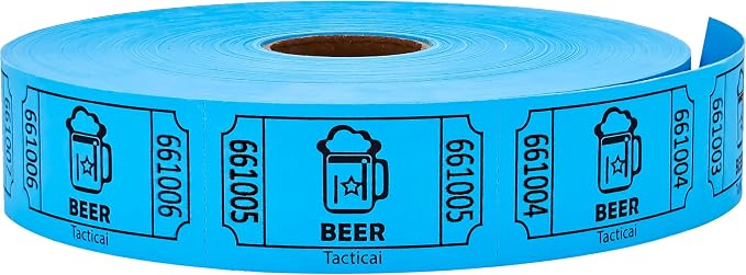 Tacticai 1000 Raffle Tickets, Single Roll, Ticket by Tacticai