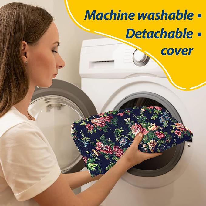 AAAAAcessories D-Shaped Chair Cushions, Machine-Washable Cover, Night-Blooming - Image 4