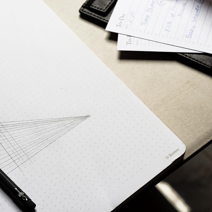 Notsu Dot Grid Notepads 8.5 x 11 inch, 2 Pack | Minimalist Dotted Memo Mouse - Image 5