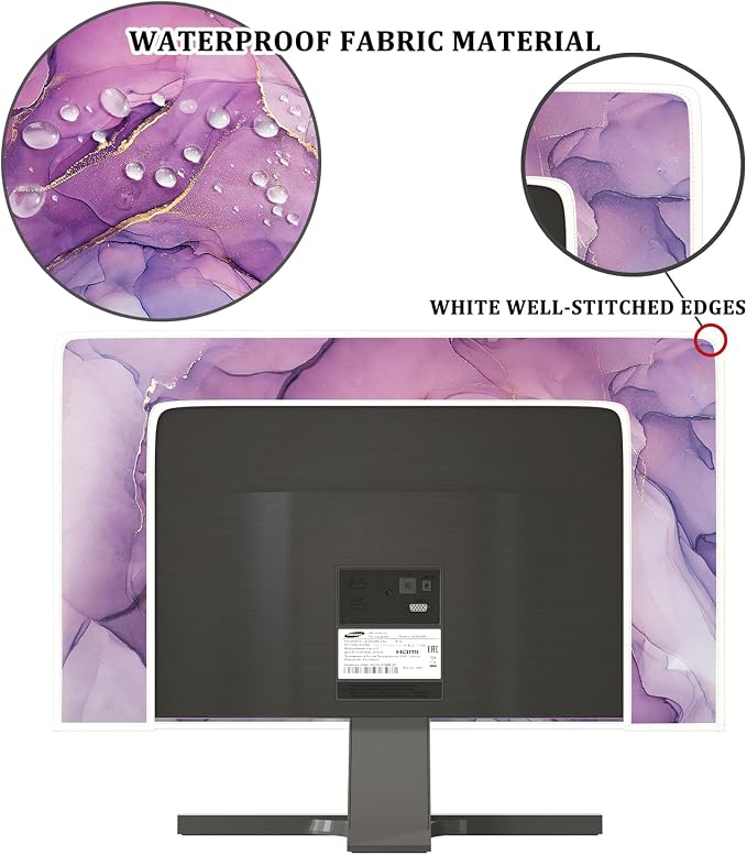 Baocicco Fashion Violet Marble Waterproof TV Dust Cover 37, 39 Inch Anti-Static - Image 3