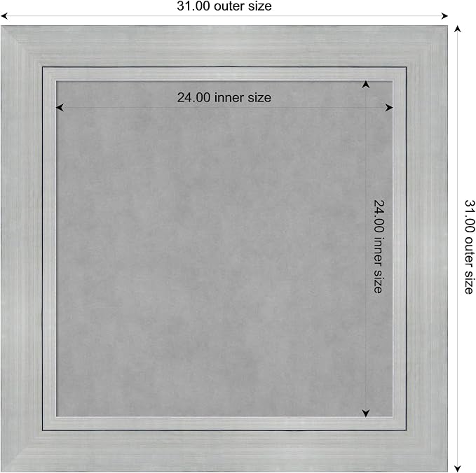Amanti Art Silver Framed Magnetic Board 31x31 Medium Vision Board - Image 4