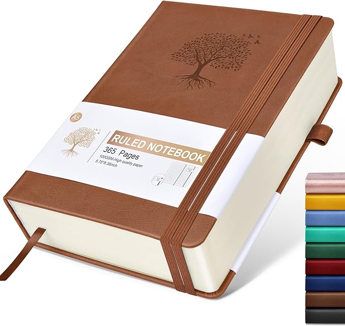 Lined Journal Notebook -365 Pages A5 Thick Journal by Ansopu
