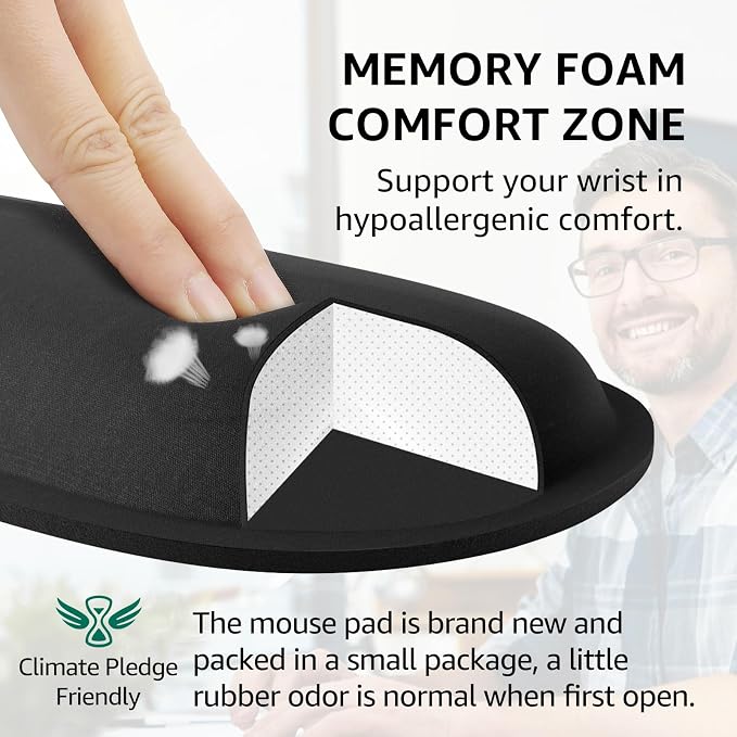 KTRIO Ergonomic Keyboard Wrist Rest & Mouse Pad - Image 3