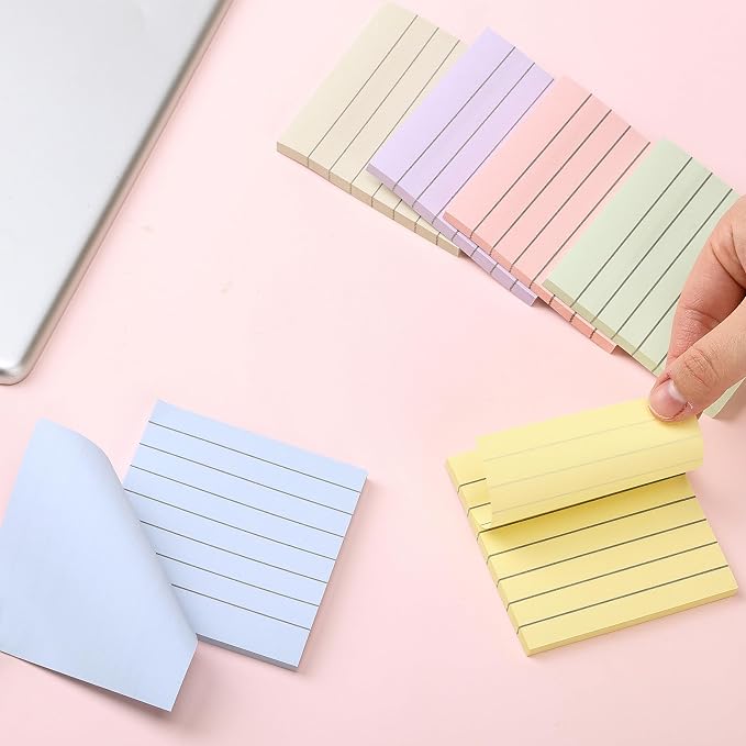 Mr. Pen- Lined Sticky Notes, 12 Pads, 60 Sheets/Pad, Morandi Color | Bulk - Image 7