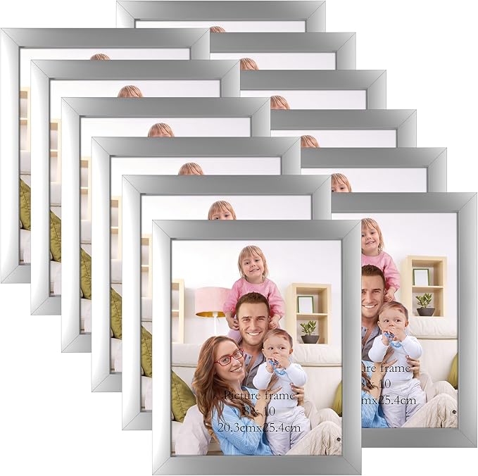 Giftgarden 8x10 Picture Frame Silver Set of 12 by Giftgarden