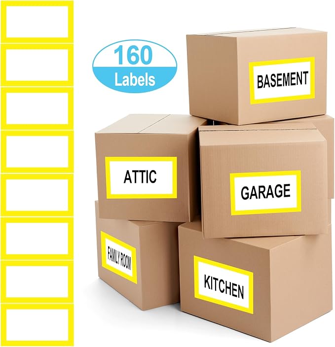 6 x 4 inch Large Moving Labels for Boxes, Blank Moving Boxes Labels Stickers - Image 3