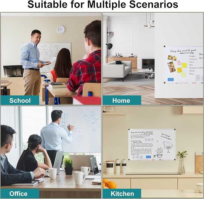 OLIXIS 30" x 40" Magnetic White Board, Dry Erase Board - Image 7
