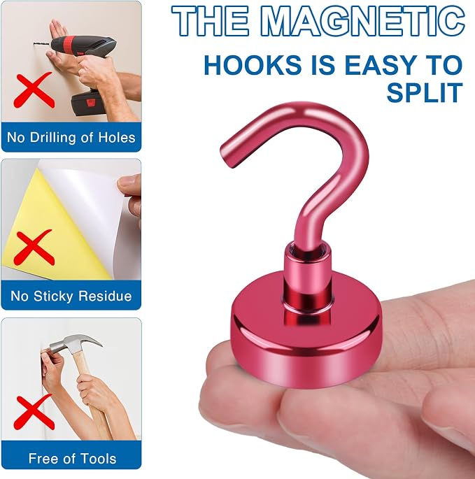 LOVIMAG Cruise Ship Essentials, 150Lbs Magnetic Hooks Heavy Duty, Strong - Image 6