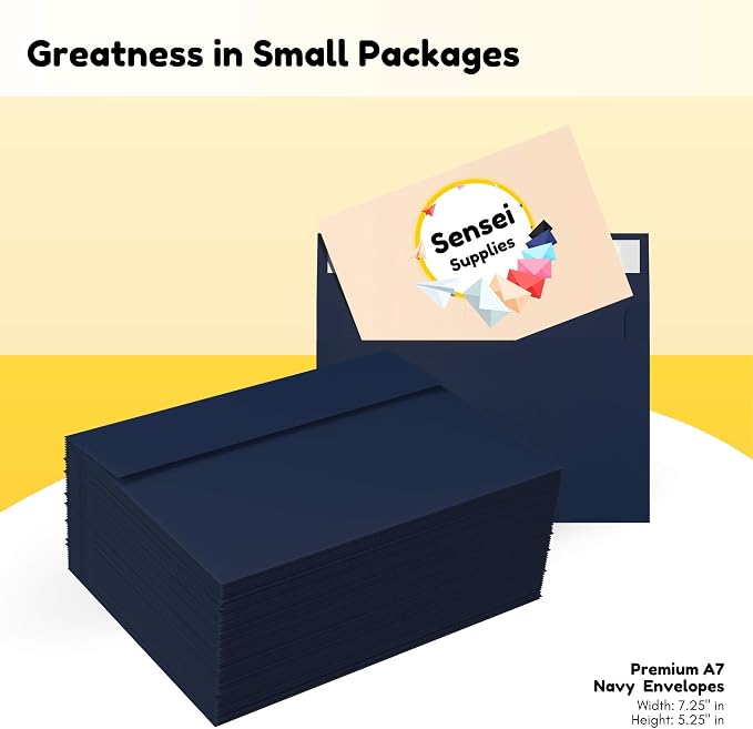 110 5x7 Navy Blue Invitation Envelopes - Image 6