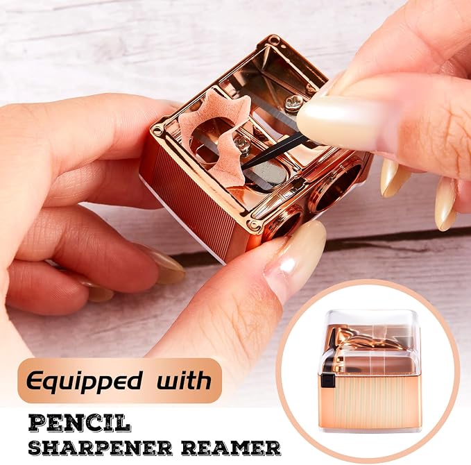Chuangdi 5 Pack Makeup Pencil Sharpener Plastic Lip Liner Pencil Eyeliner - Image 4