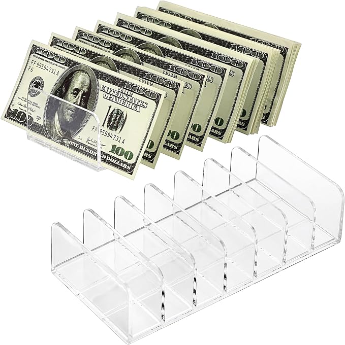Hipiwe 2 Packs Mail Organizer Plastic Cash Tray by Hipiwe