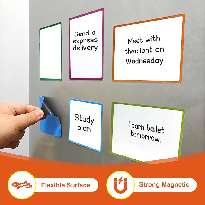 24-Pack 5" x 3" Magnetic Dry Erase Notes - Image 3