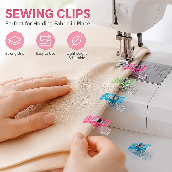 100 Pcs Multipurpose Sewing Clips Premium Quilting Fabric Clips - Image 3