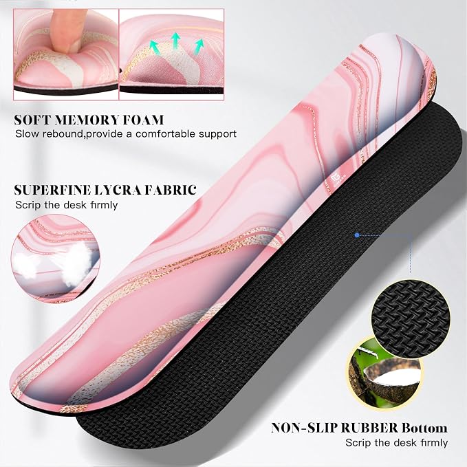 Gimars 4 in 1 Mouse Pad and Keyboard Wrist Rest Set, Large Mouse Pad - Image 6