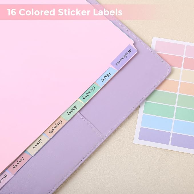 SKYDUE Durable Plastic 8-Tab Dividers, Big Tab Dividers - Image 5