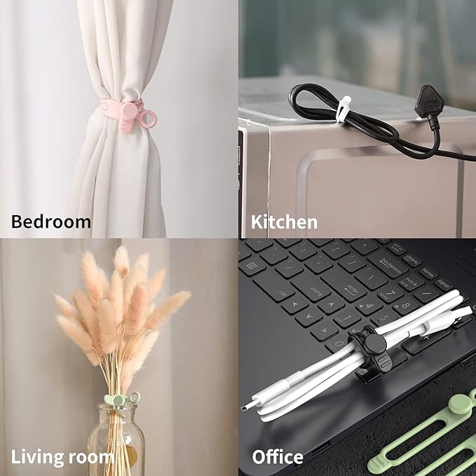 UMUST Silicone Cable Ties, Reusable Cable Management Organizer - Image 5