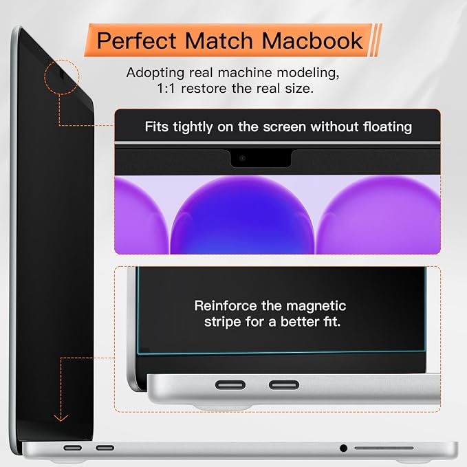 Magnetic Privacy Screen for MacBook Neo 13 Inch A18 Pro 2026, Matte Removable - Image 7