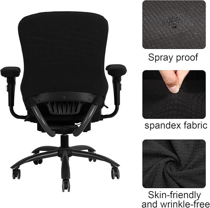 Tallew 4 Pcs Office Chair Covers Set Computer Universal Protective Stretchable - Image 3