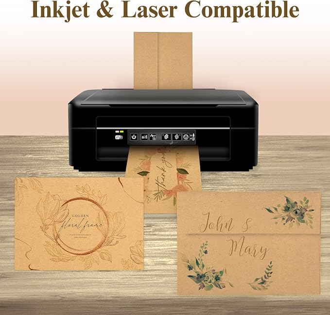 5x7 Brown Kraft Blank Note Cards - Image 5