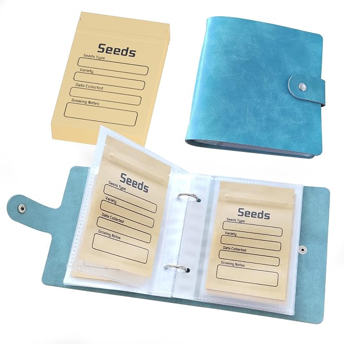 Seed Organizer Binder with 50 PCS Resealable Seed Envelopes by Unknown