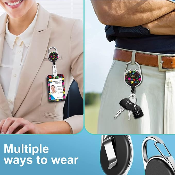 Badge Lanyard, Retractable Badge Holder - Image 4