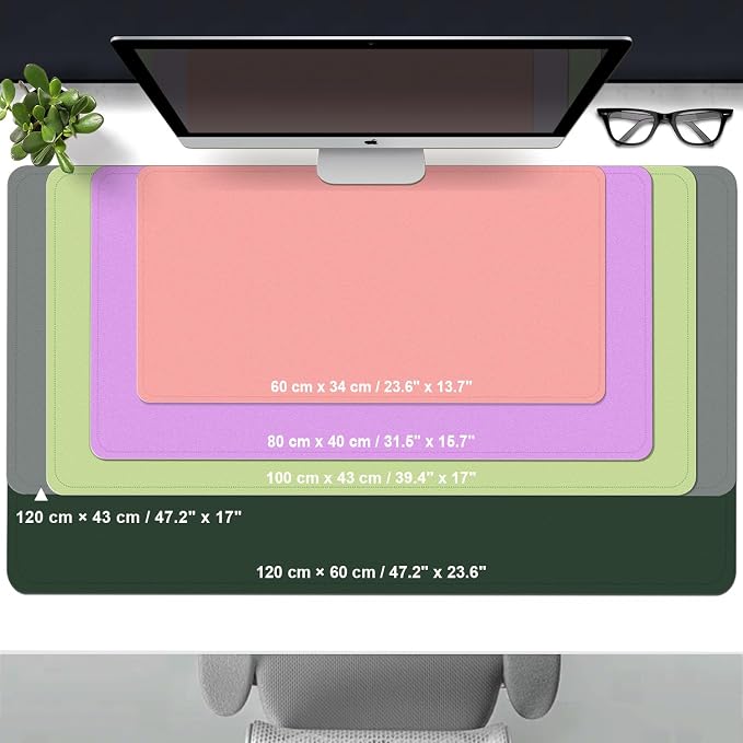 PU Leather Desk Pad Protector and Blotter, Large Mouse Pad and Laptop Desk Mat - Image 4