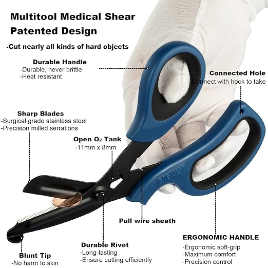 MEUUT 2 Pack Trauma Shears Bandage Scissors - Image 3