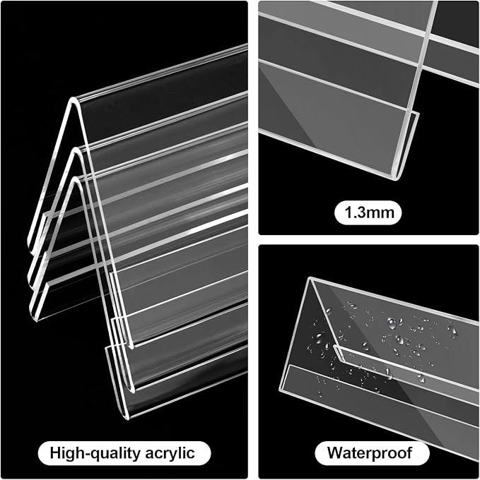 30 Pcs Mini Acrylic Sign Holder, 2x3.5 Inch Small Clear Acrylic Name Plate - Image 5