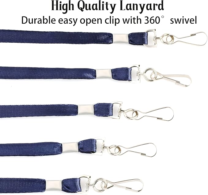 LOCONHA 50 Pack Navy Blue lanyards Lanyards - Image 4