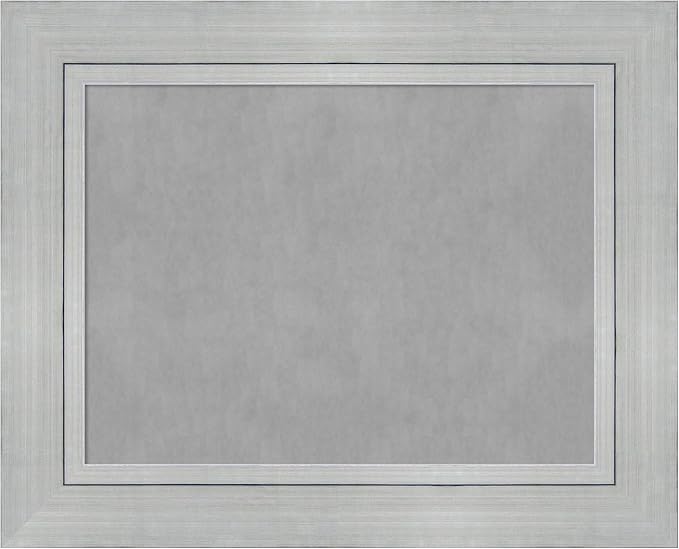 Amanti Art Silver Framed Magnetic Board 25x31 Medium Vision Board by AmantiArt