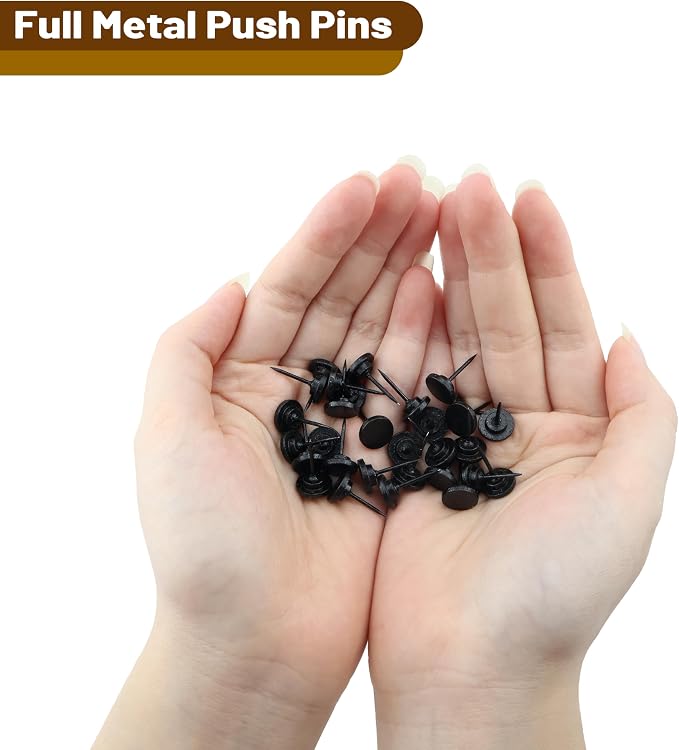 30 Pcs Metal Push Pins Black Thumb Tacks or - Image 3