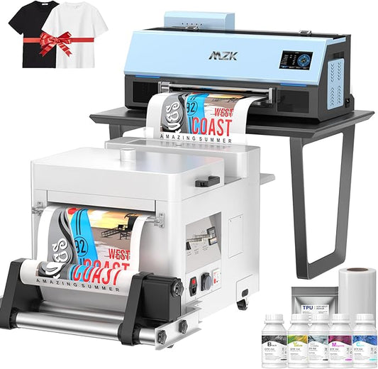 MZK A3 Plus DTF Printer XP600 Doubled-Speed,13+" DTF Film,Built-in Holiday Automatic Timed Cleaning Printhead,LED Multi-Function Fouch Screen,Film Cutter,White Ink Circulation,Gift Ink 2 Year-DeskLoop Office