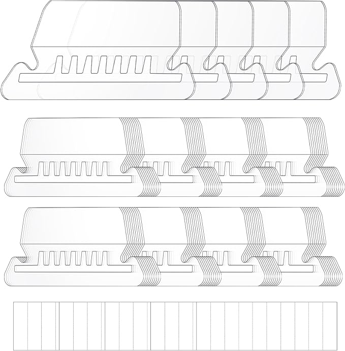 80 Pcs File Folder Tabs and 80 Pcs 2 Inch Hanging File Inserts Labels, Plastic by Prudiut