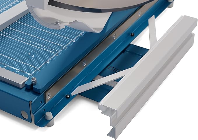 Dahle 565 Premium Guillotine Trimmer, 15" Cut Length, 35 Sheet Capacity, Self-Sharpening Blade, Automatic Clamp, w/Safety Guard-DeskLoop Office