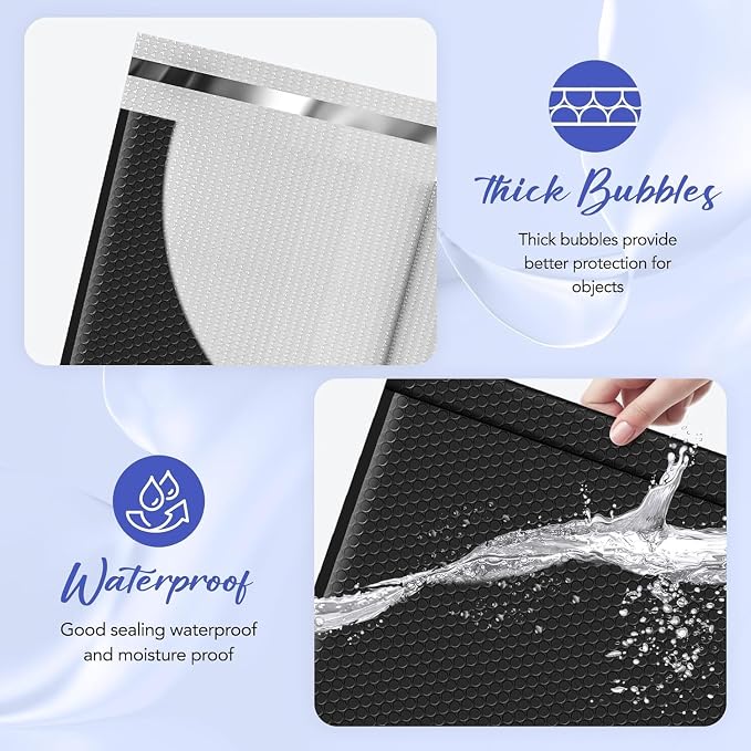 Fuxury Bubble Mailers 14.5x20" 120 Pack Black Extra Large Padded Envelopes - Image 3