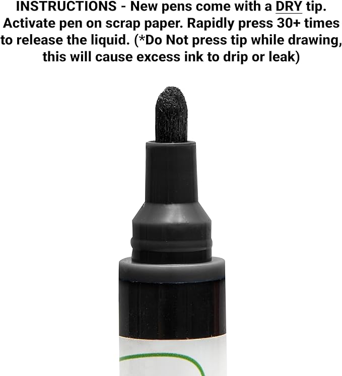 Glass Pen Window Marker: Liquid Chalk Pens for Glass, Whiteboard Markers with Washable Paint - Graduation, Car Windows, Mirror Pen, Storefront, Wedding, Parade, Party & Holiday (Black, Fine Tip)-DeskLoop Office