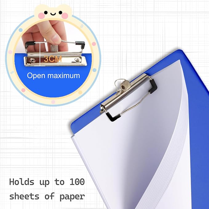 Clip Boards with Pen Holder, Holds 100 Sheets 8.5x11 Inch Papers, 6 Pack | Come - Image 5