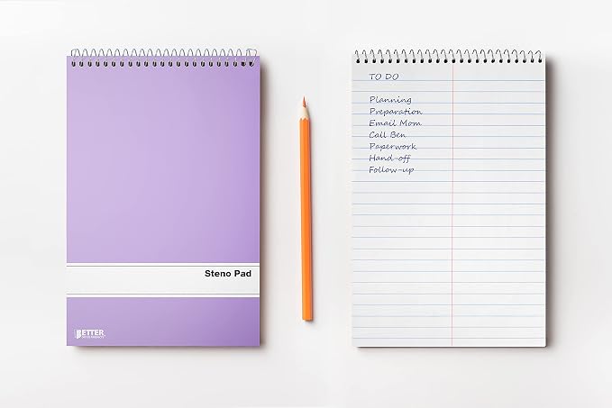 Better Office Products Steno Pads Spiral 6x9, 10 Pack, Gregg Ruled, 80 Sheets - Image 4
