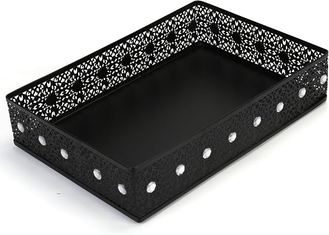 Desk Drawer Organizer, A4 Large Metal Mesh Desk Organizer Tray, Carved Hollow by EsOfficce
