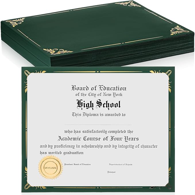 Fainne 50 Pcs Single Sided Certificate Holder Diploma Covers by Fainne