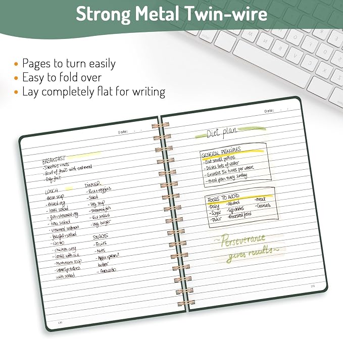Forvencer Lined Spiral Journal Notebook - Image 3
