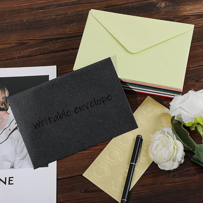 A7 Black 5x7 Envelopes 50Pcs, 120g Pearl Paper - Image 5