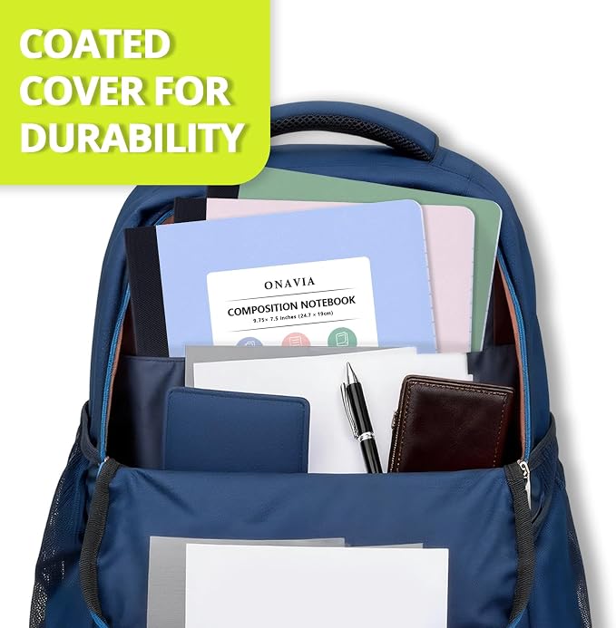 ONAVIA Plastic Composition Notebook College Ruled Bulk, 160 Pages, 9.75 x 7.5 in - Image 5